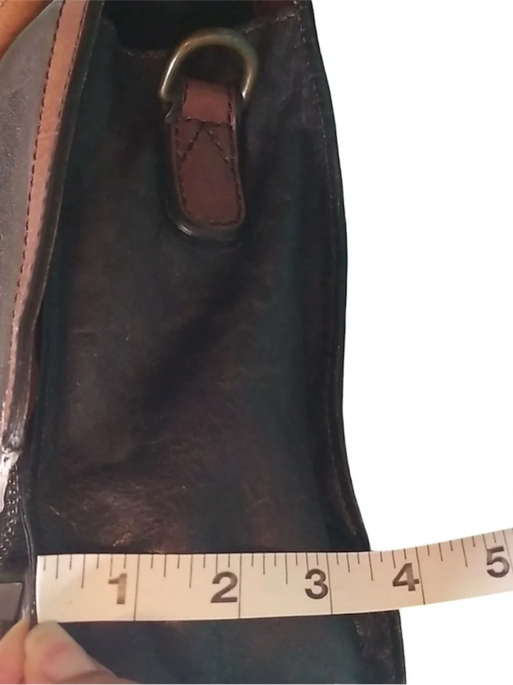 FOSSIL (VRI) Vintage ReIssue Messenger Satchel Whiskey Brown Black Classic Bag